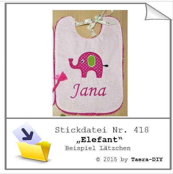 Stickdatei Elefant Nr. 418