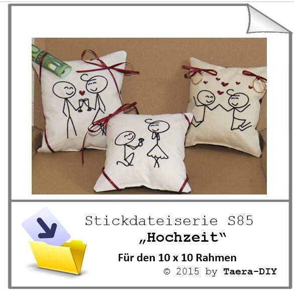 Stickdatei Stickmuster Hochzeit S85