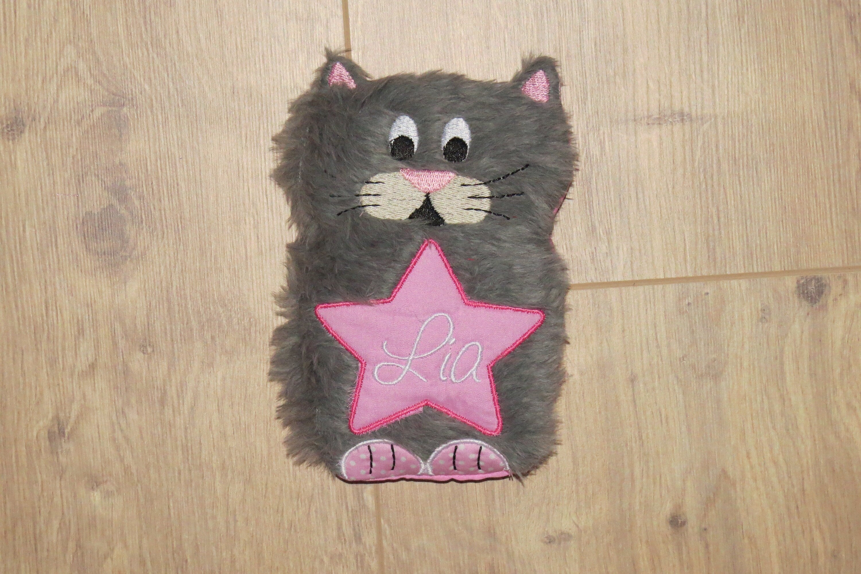 ITH In the Hoop Wärmekissen Körnerkissen Katze für 13 x 18 cm Rahmen Stickdatei