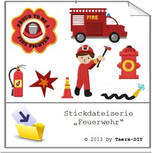 Stickdateiserie Feuerwehr