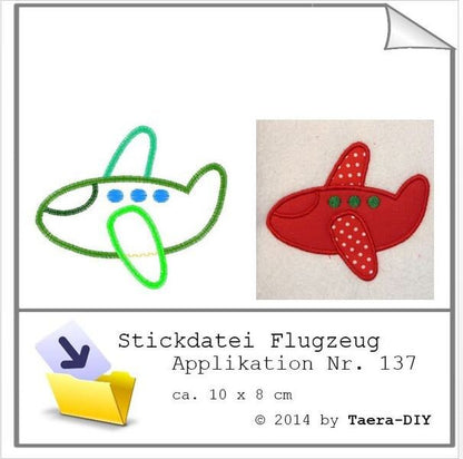 Stickdatei Flugzeug Nr. 137