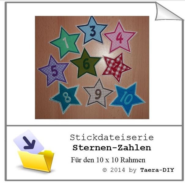 Stickdateiserie Sternen-Zahlen