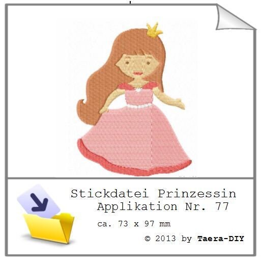Stickdatei Prinzessin Nr. 77