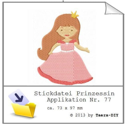Stickdatei Prinzessin Nr. 77