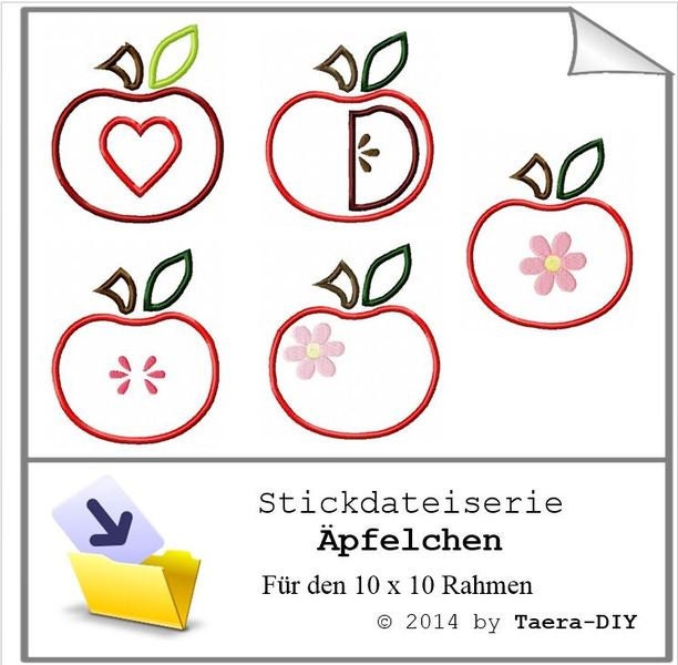 Stickdateiserie Äpfelchen