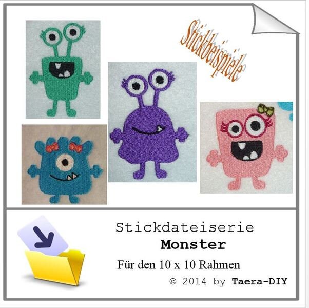 Stickdateiserie Monster S 27