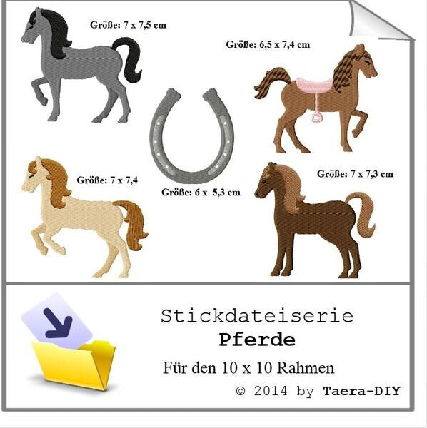 Stickdateiserie Pferde