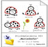 Stickdatei Marienkäfer S63 Bug Blume Käfer Insekten Applikation