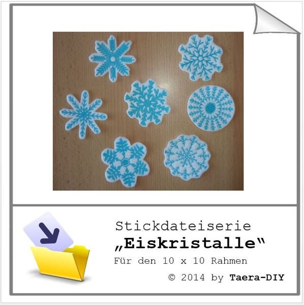 Stickdateiserie Eiskristalle S50