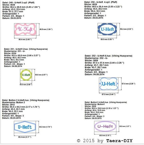 Stickdateiserie U- Heft S76