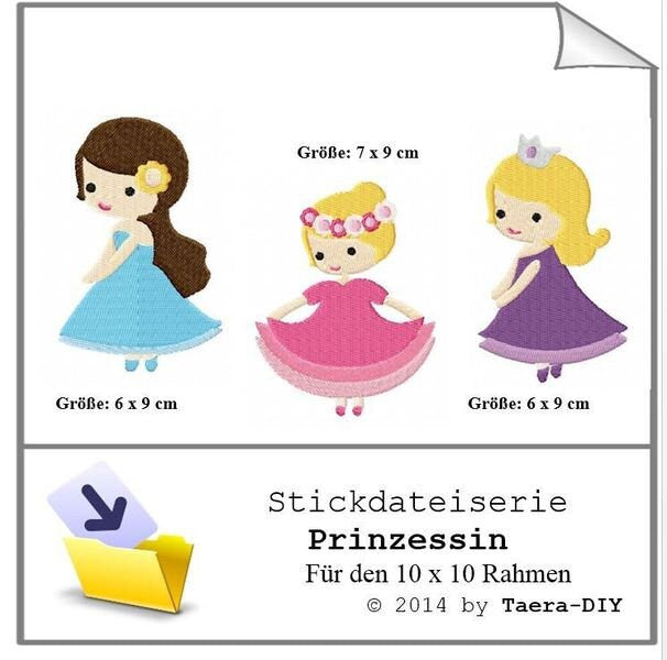 Stickdateiserie Prinzessin