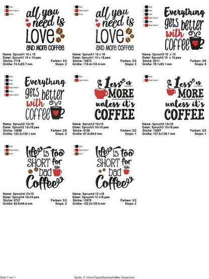 Stickdatei Kaffee S102