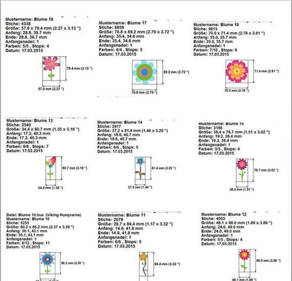 Stickdateiserie Blumen S73
