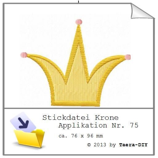Stickdatei Krone Nr. 75
