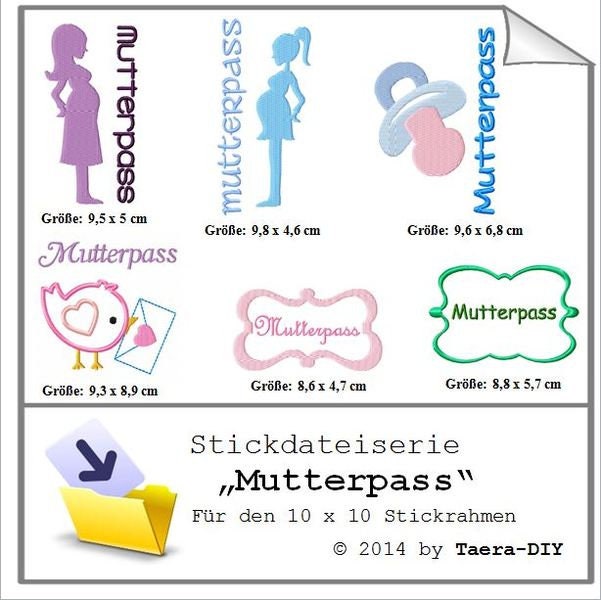 Stickdateiserie Mutterpass