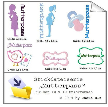 Stickdateiserie Mutterpass