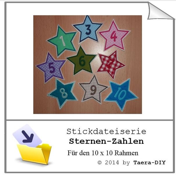 Stickdateiserie Sternen-Zahlen