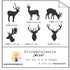 Stickdatei Serie Wild S50 Rehe Rehbock Hirsch Geweih Scherenschnitt