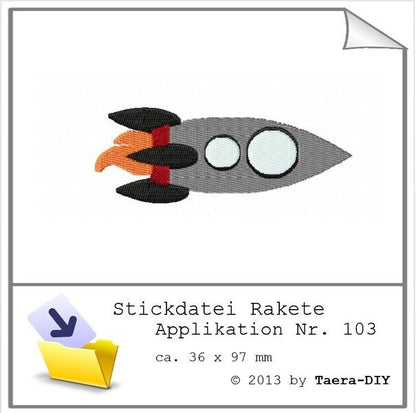Stickdatei Rakete Nr. 103