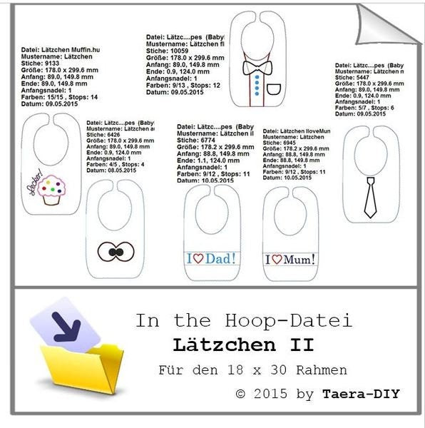 ITH-Datei Lätzchen 18 x 30 Rahmen