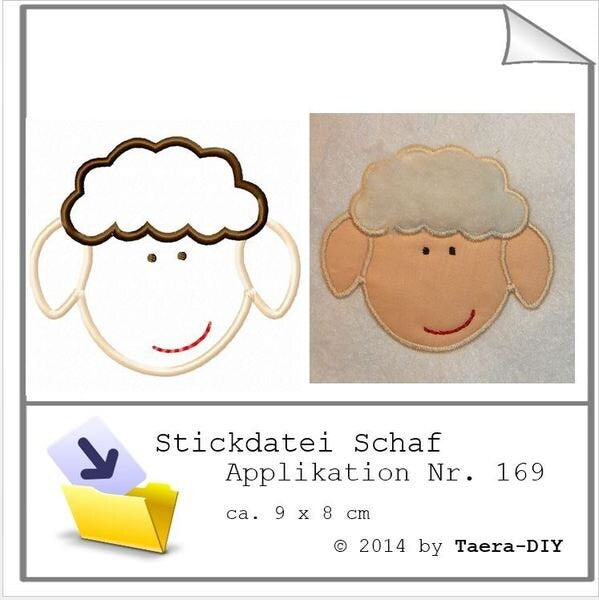 Stickdatei Applikation Schaf Nr. 169