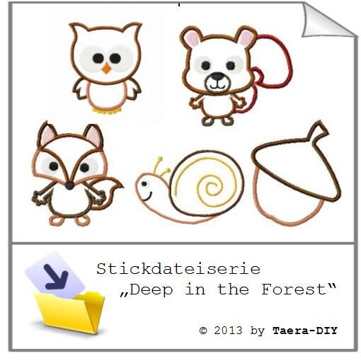 Stickdateiserie Deep in the Forest