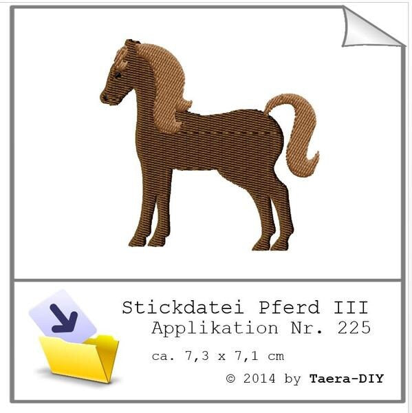 Stickdatei Pferd III Nr . 225