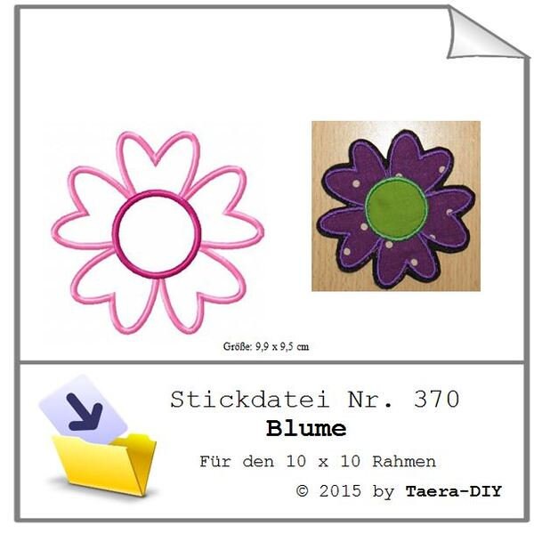 Stickdatei Blume 370