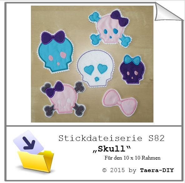 Stickdateiserie Skull S82