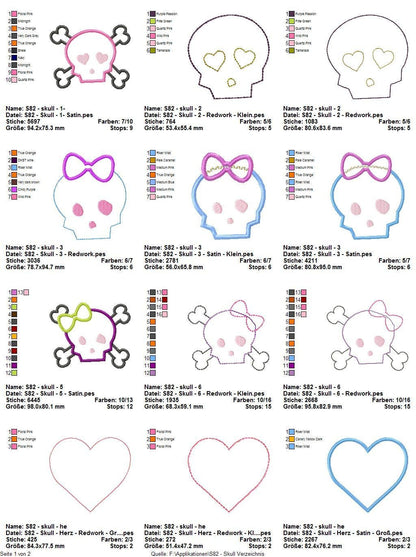 Stickdateiserie Skull S82