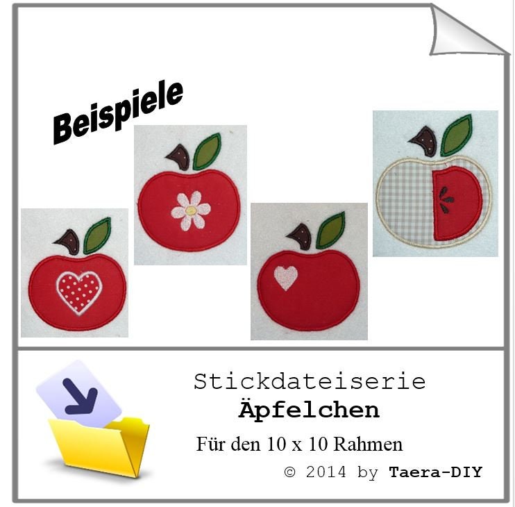 Stickdateiserie Äpfelchen