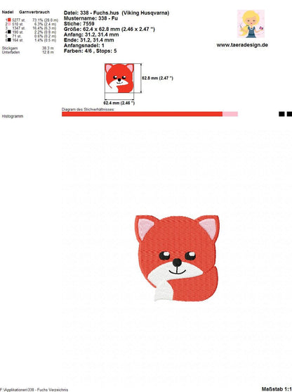 Stickdatei Fuchs Nr. 338