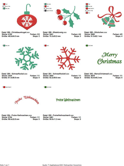 Stickdatei 49 Weihnachten