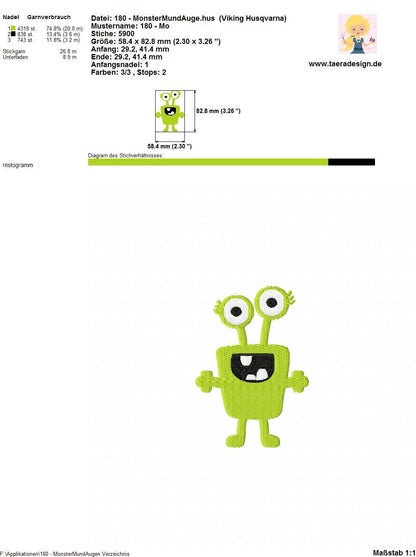Stickdatei MonsterMA Nr. 180