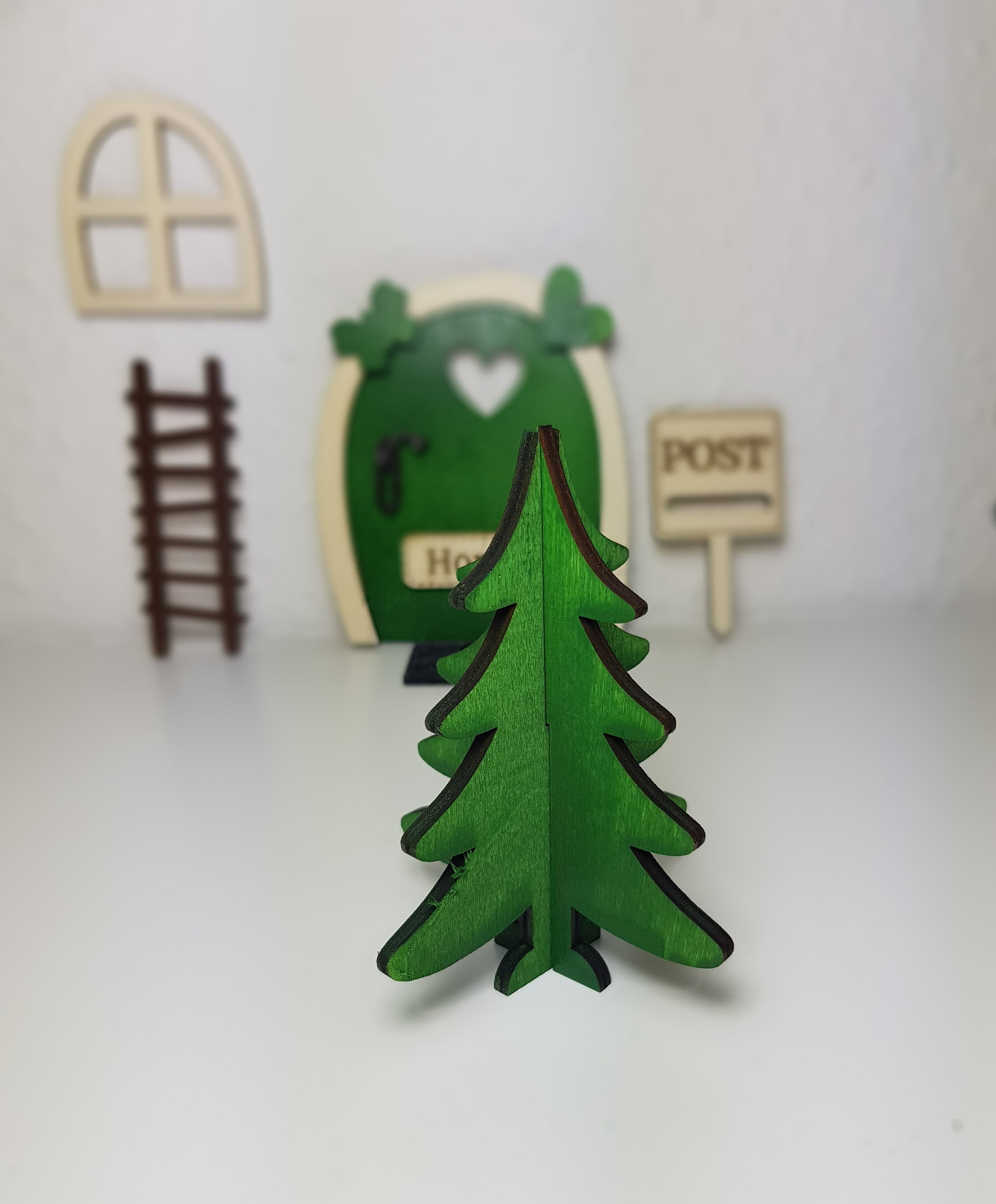 Weihnachtsbaum Tannenbaum Wichteltür Zubehör Mini 10 x 7,5 cm